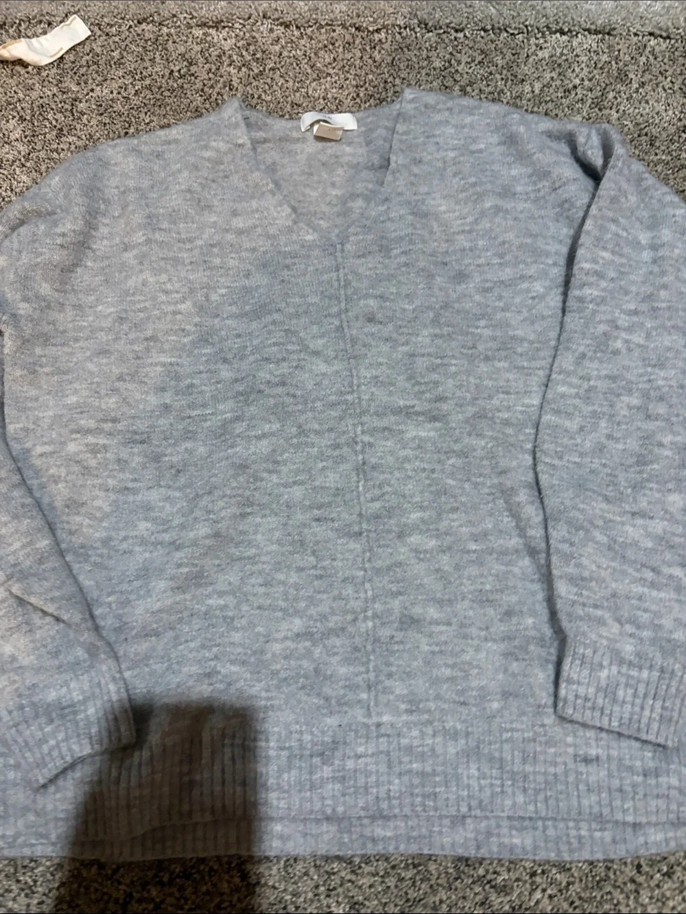 H&M Light Gray Men's V-Neck Sweater